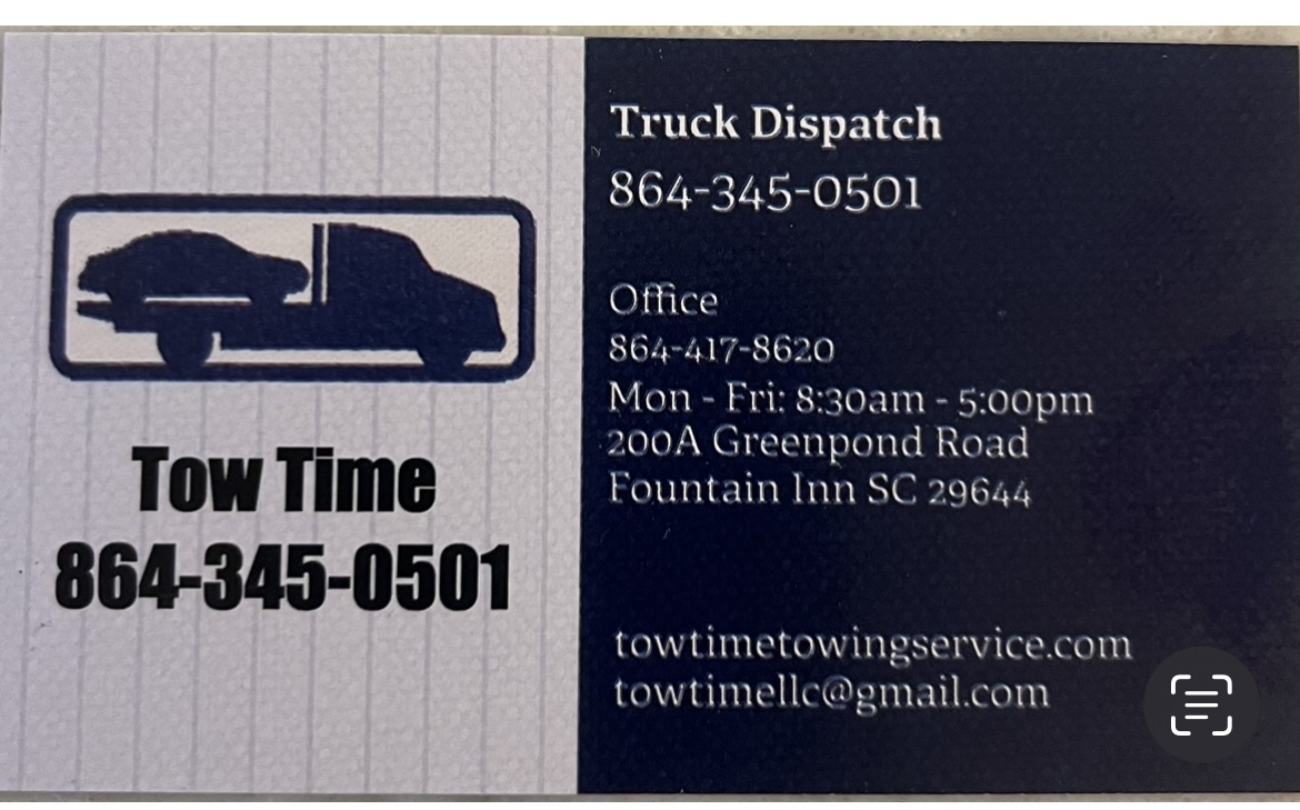 Tow Time Towing Service Truck Dispatch and Main Office Phone Numbers